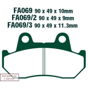 EBC BROMSBELÄGG MOTORCYKEL. HONDA XL 600 (85-87)/ CBX 1000 B/C (81-82)/ CB 900 (82-83)/ CB 1100 (80-83)