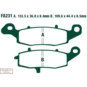 EBC BREMSEKLODSER MOTORCYKEL. SUZUKI SV 650 (UDDEN ABS) (99-02)/ GSX 750 (03-06)/ GSF 600 (00-04)/ DL 650 V-STROM ABS (07-11)/ DL 1000 V-STROM (02-10)