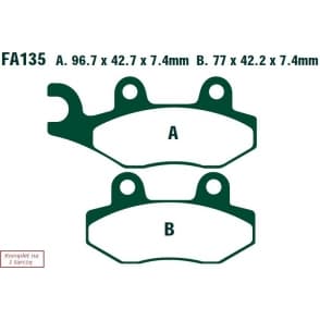 EBC BREMSEKLODSER MOTORCYKEL. SUZUKI WR 250 (91-97)/ RMX 250 R/S (94-95) SUZUKI DR 250 (90-95) YAMAHA TT 250 R (94-96)