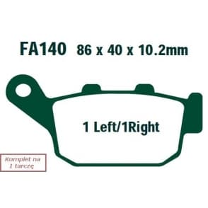 EBC BREMSEKLODSER MOTO HONDA FES 125 37716 PANTHEON (03-06)