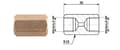 Miniatyrbillede 2 af 2: BREMSESLANGER BREMSESLANGER TILSLUTNING INDV. M 30X4,8 m² + INDVENDIG M 30X4,8 m²