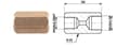 Miniatyrbillede 2 af 2: BREMSESLANGER BREMSESLANGER TILSLUTNING INDV. M 30X3,8 cm + INDVENDIG M 30X3,8 cm