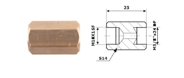 JARRULETKUT JARRULETKUT LIITIN SISÄINEN 10x1 SF + SISÄPUOLI 3/8""X24 DF