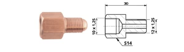 BREMSERØRSSTIK INDVENDIG M 10X1,25 12X1,25 SF