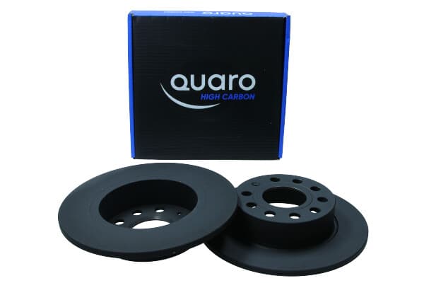 QUARO BREMSESKIVE VW T. GOLF 5/A3/OCTAVIA 04-/12-/CADDY/SCIROCCO/SEAT 253MM HØJ CARBON, MED ANTI-KORROSIONSBELÆGNING
