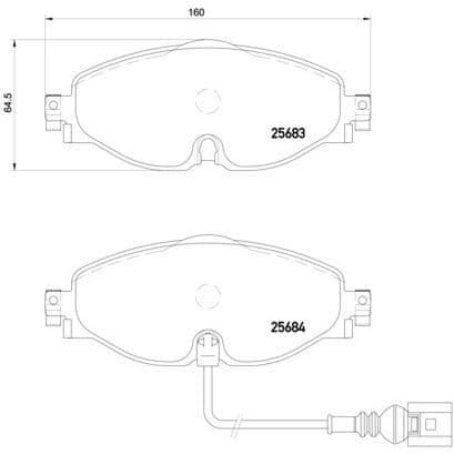 BREMBO Bromsbeläggssats P85126 - 4 st