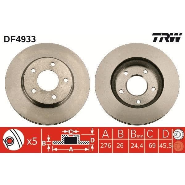 JEU AV PLATTOR TRW DF4933