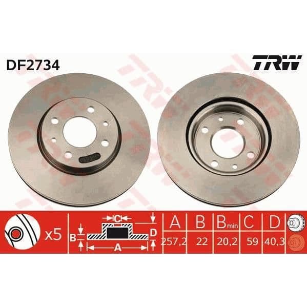 JEU AV SKIVOR TRW DF2734