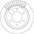 Miniatyrbild 2 av 2: JEU AV 2 BROMSDISKA TRW DF7061S