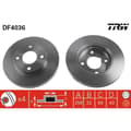 Miniatyrbild 1 av 2: TRW Uppsättning av 2 bromsskivor DF4036