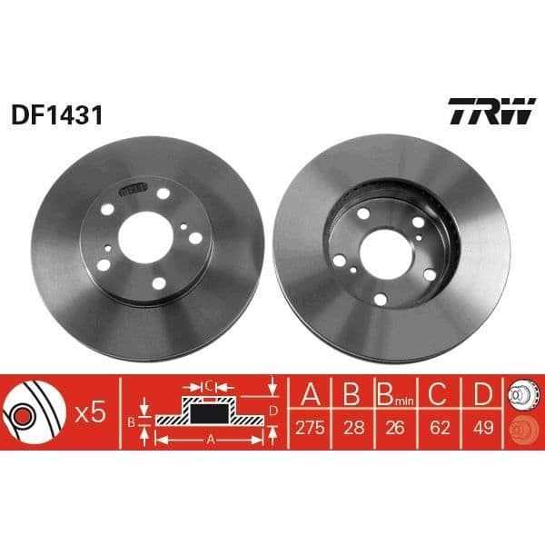 SPÅRPLATTA TRW DF1431