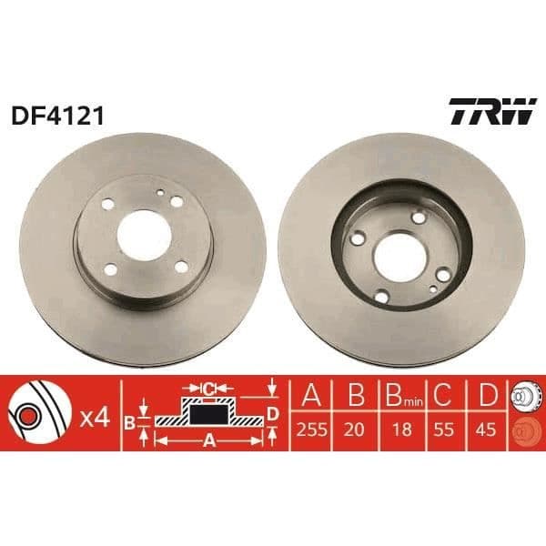 JEU AV DISKEN TRW DF4121