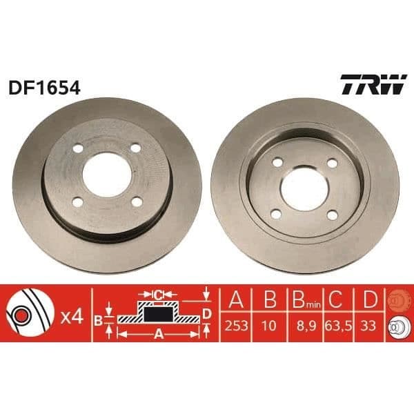 JEU AV SKIVOR TRW DF1654