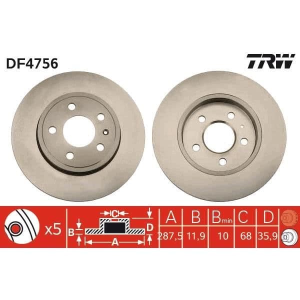 JEU AV SKIVOR TRW DF4756