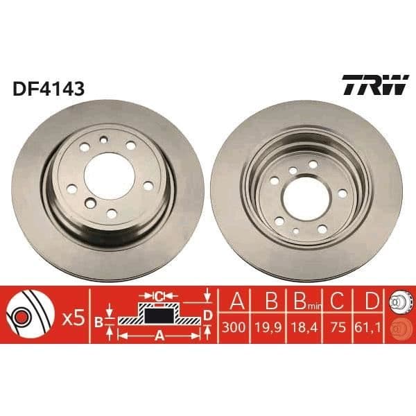 JEU DE DISQUES TRW DF4143