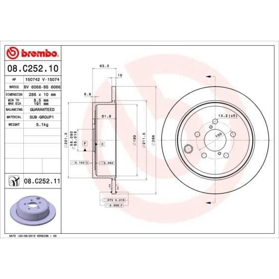 BREMBO SKIVOR 08.C252.11