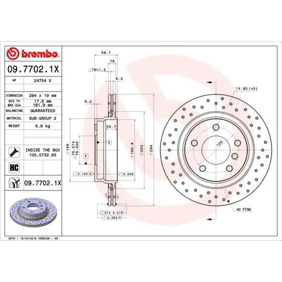 BREMBO SKIVOR 09.7702.1X