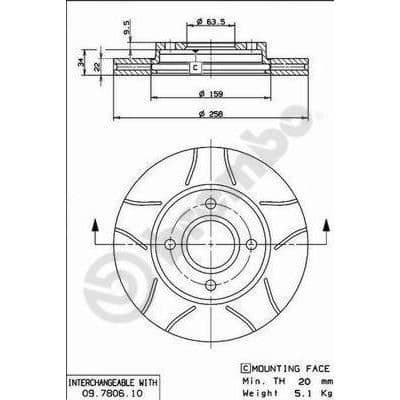 "BREMBOS SKIVSPEL 09.7806.75"