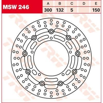 TRW Lucas bromsskiva MSW246, simning - -YAMAHA