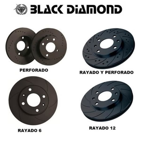 Svarta skivor DRILLING AUDI A6 (4F) 2.0 TDI ALLA bakre skivor BAK - SVART DIAMOND