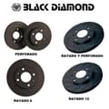 Miniatyrbild 2 av 2: BLACK DIAMOND PERFORADO skivor MERCEDES A-KLASS (W169) A150 1,5 04- DELANTERO