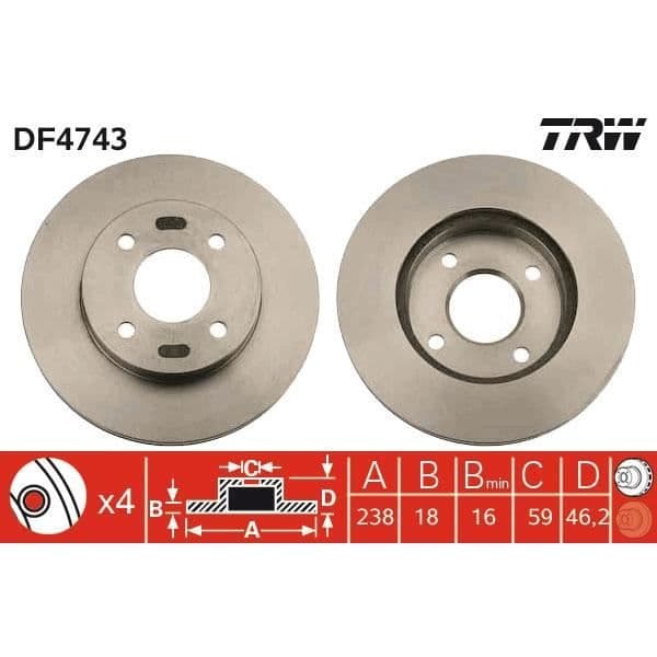JEU AV SKIVOR TRW DF4743