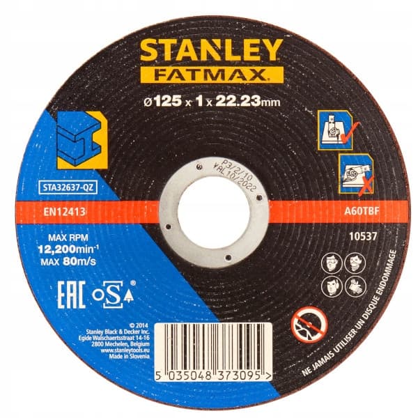 125 mm metalskæreskive STANLEY FATMAX STA32637-QZ skæreskive 125x1
