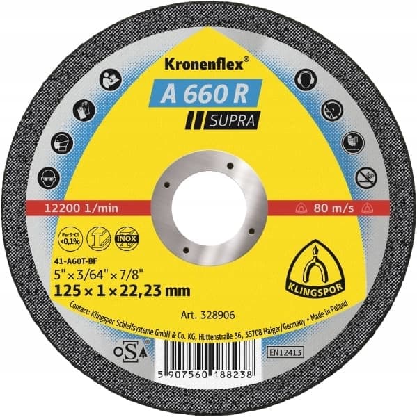Stålkapskiva 125x1 KLINGSPOR A660R