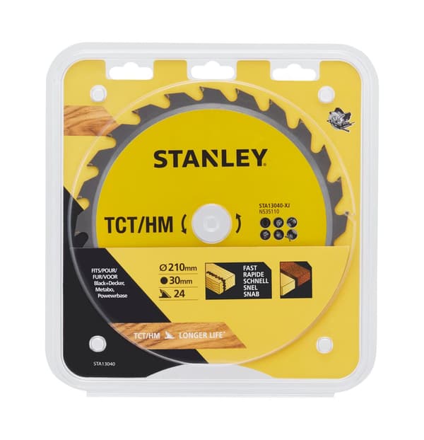 TRÆRUNDSAV TCT 24T 210MM STANLEY STA13040-XJ