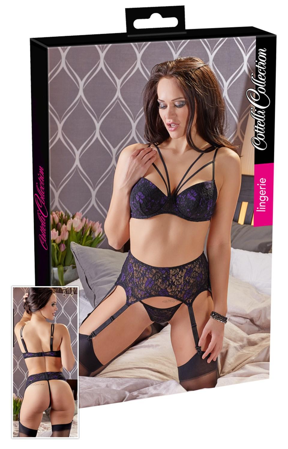 Bra, Suspender Belt & Panties