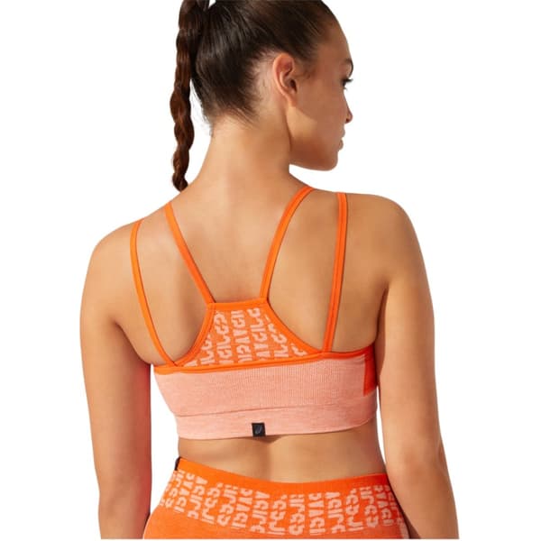 Asics Cropped Logo Seamless Bra 2032B791-800, Kvinde, Sports-bh, Orange