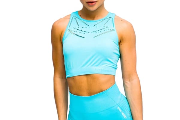 GymHero Venice Beach Top Short Bra BRA-SHORTBABYBLUE, Kvinde, Sports-bh, Blå Blue S