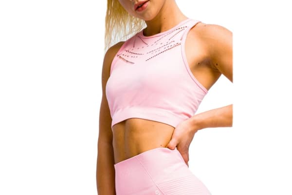 GymHero Venice Beach Top Short Bra BRA-SHORTMILKSHAKE, Kvinde, Sports-bh, Lyserød