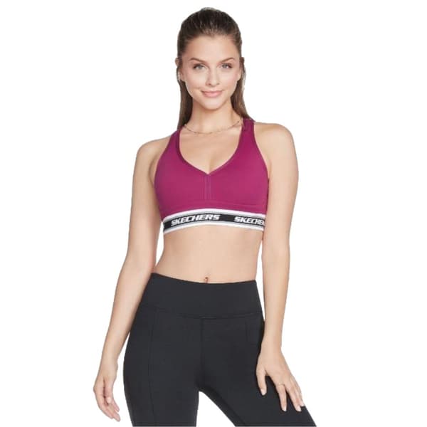 Skechers Go Walk Jacquard Bra W3BR90-MAG, Kvinna, Sport-BH, Lila