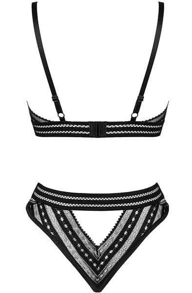 Obsessive Natilya 2-pcs Set Black Sexet undertøj