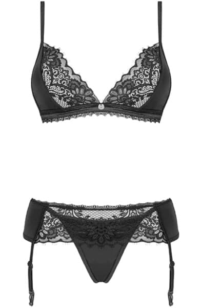 Obsessive Maderris 3-pcs Set seksikkäät alusvaatteet