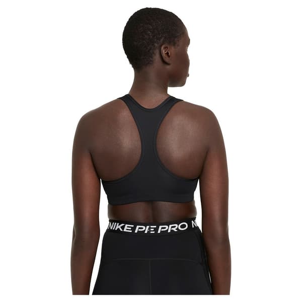 Nike Bh Dri Fit Swoosh Sort M Kvinde