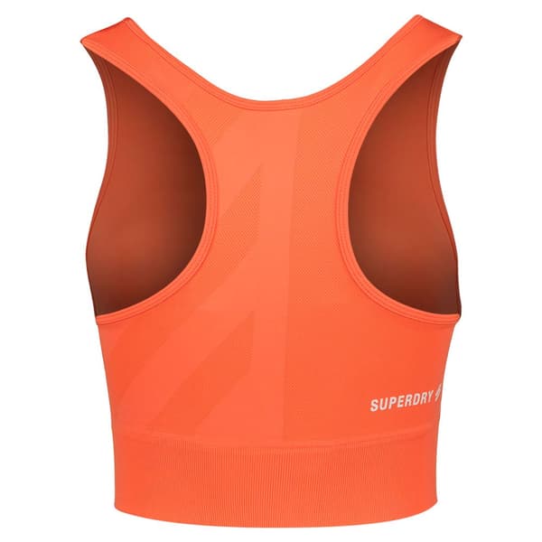 Superdry Core Seamless Mid Impact Bra Orange M Kvinna