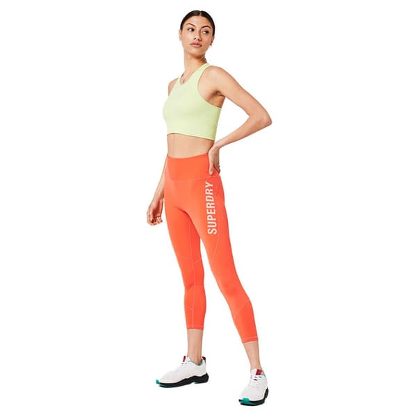 Superdry Core Seamless Mid Impact Bra Gul S Kvinna