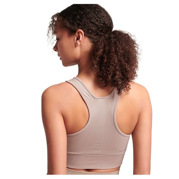 Superdry Core Seamless Mid Impact Bra Harmaa XL Nainen