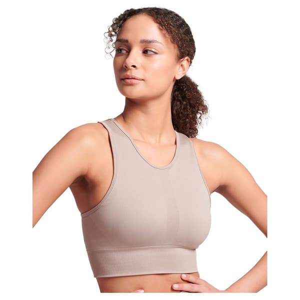 Superdry Core Seamless Mid Impact Bra Harmaa XL Nainen