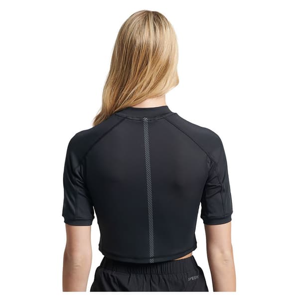 Superdry T-paita Run 3/4 Tight Crop Musta S Nainen