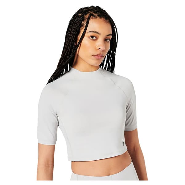 Superdry T-shirt Run 3/4 Tight Crop Vit M Kvinna