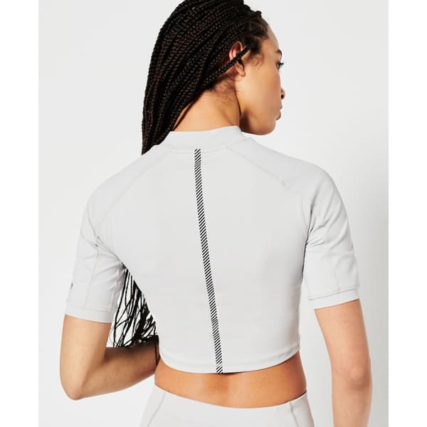 Superdry T-shirt Run 3/4 Tight Crop Vit L Kvinna