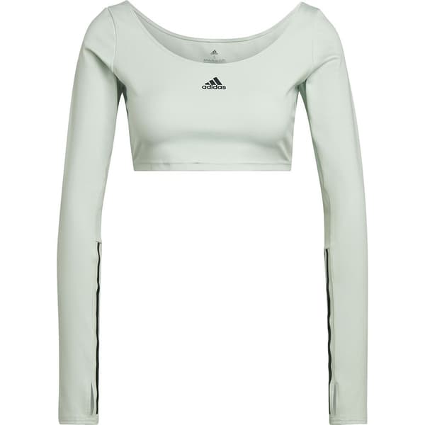 Adidas Topp Hyperglam Cut 3 Stripes Vit L Kvinna