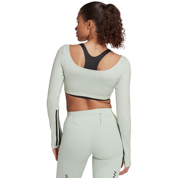 Adidas Topp Hyperglam Cut 3 Stripes Vit L Kvinna