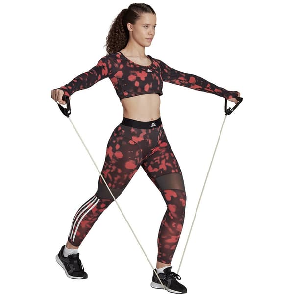 Adidas Topp Hyperglam Cut 3 Stripes Röd M Kvinna