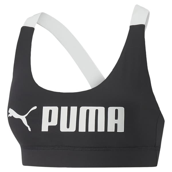 Puma Topp Mid Impact Fit Svart S Kvinna
