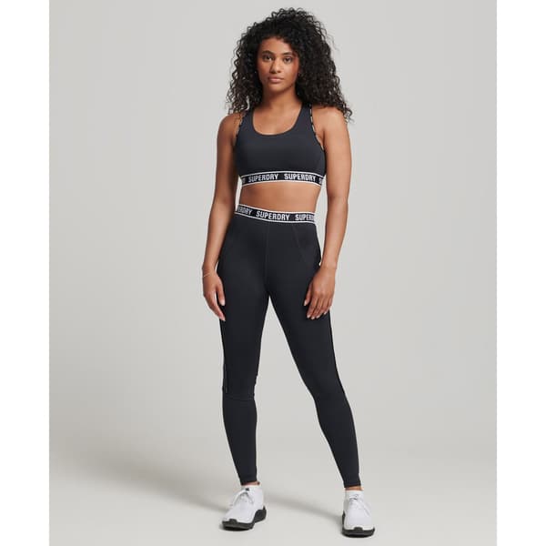 Superdry Sport-bh Train Branded Elastic Grå XS Kvinna