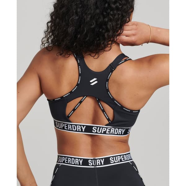 Superdry Sport-bh Train Branded Elastic Grå XS Kvinna